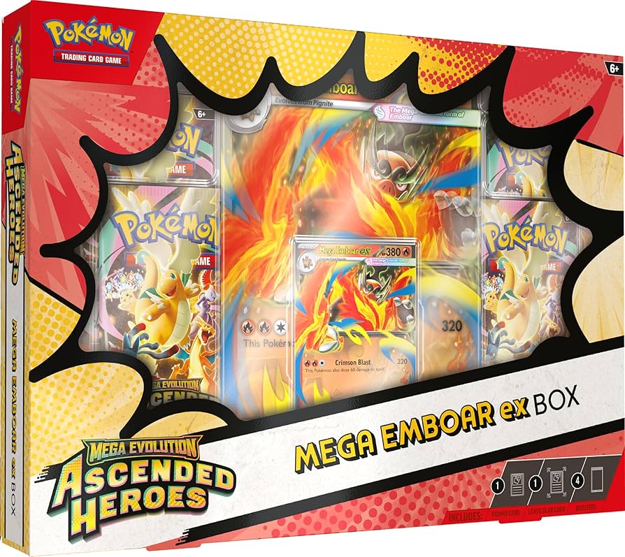 Pokemon Ascended Heroes Mega Emboar EX Box